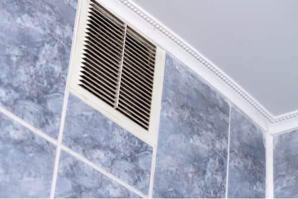 A bathroom vent removes mold causing moisture.