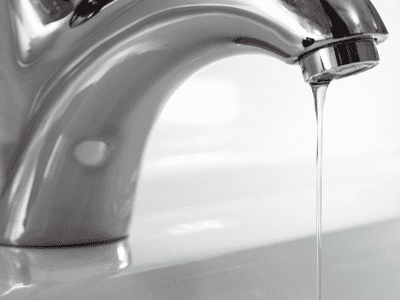 Relieve pressure on a frozen pipe by letting your faucet trickle