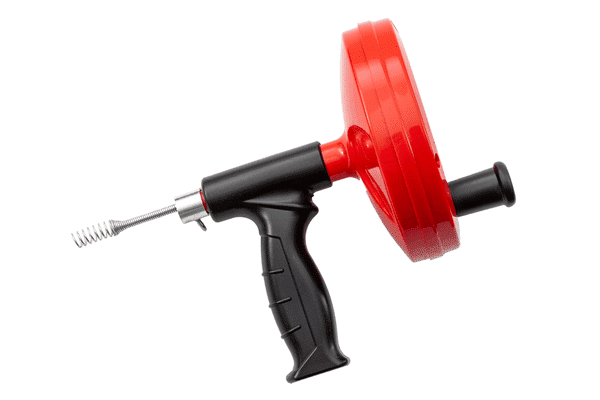 A hand held drain auger.