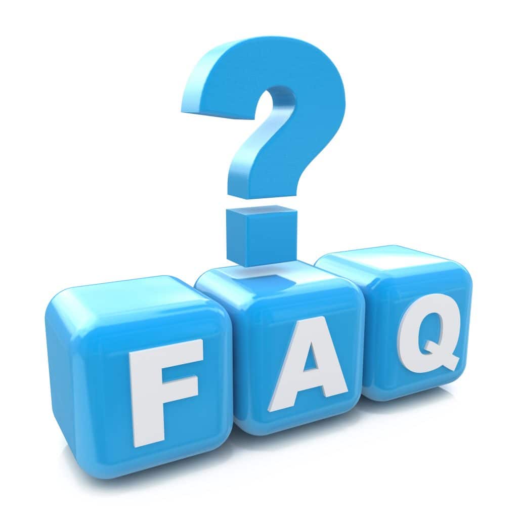 Faq cubes 3d and question mark render illustration isolated on white in the design of the information related to the Frequently Asked Questions