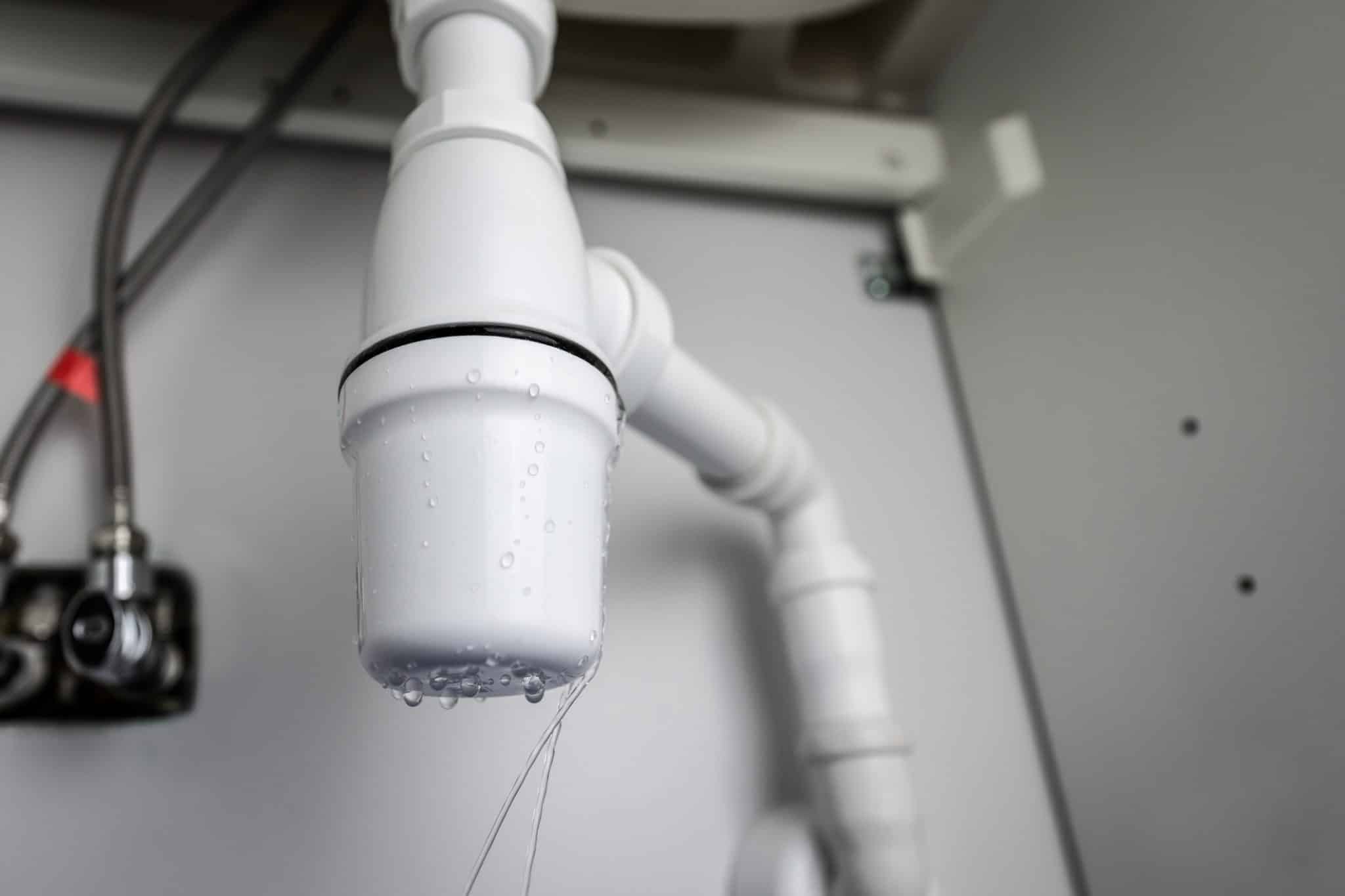 Garbage Disposal Leak Under Sink.