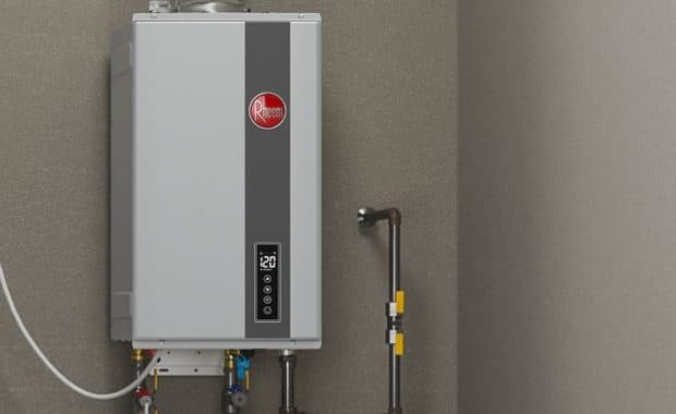 Rheem® IKONIC™ Super High-Efficiency Tankless Water Heater.