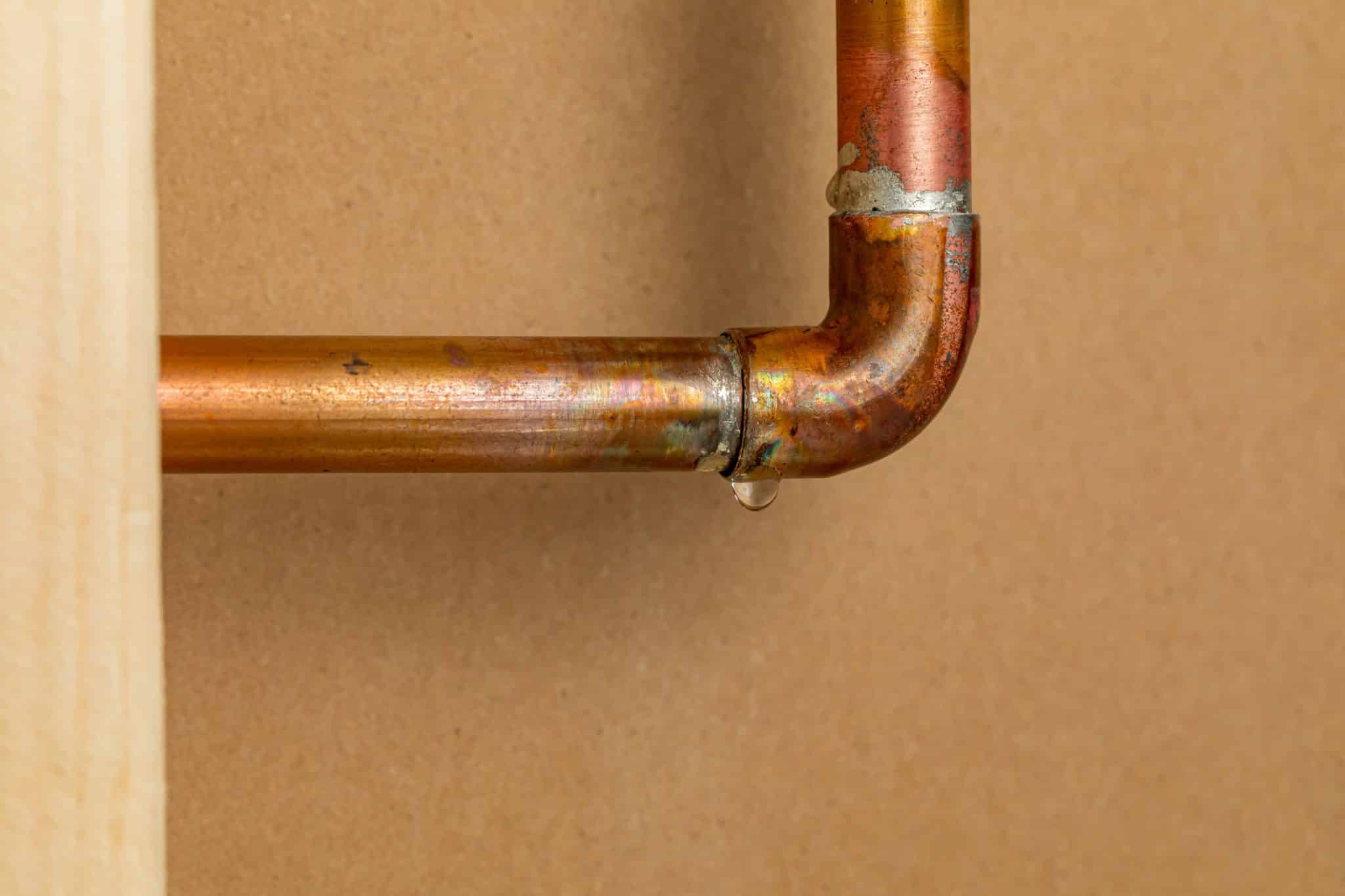 Leaking water pipes can cause low water pressure.
