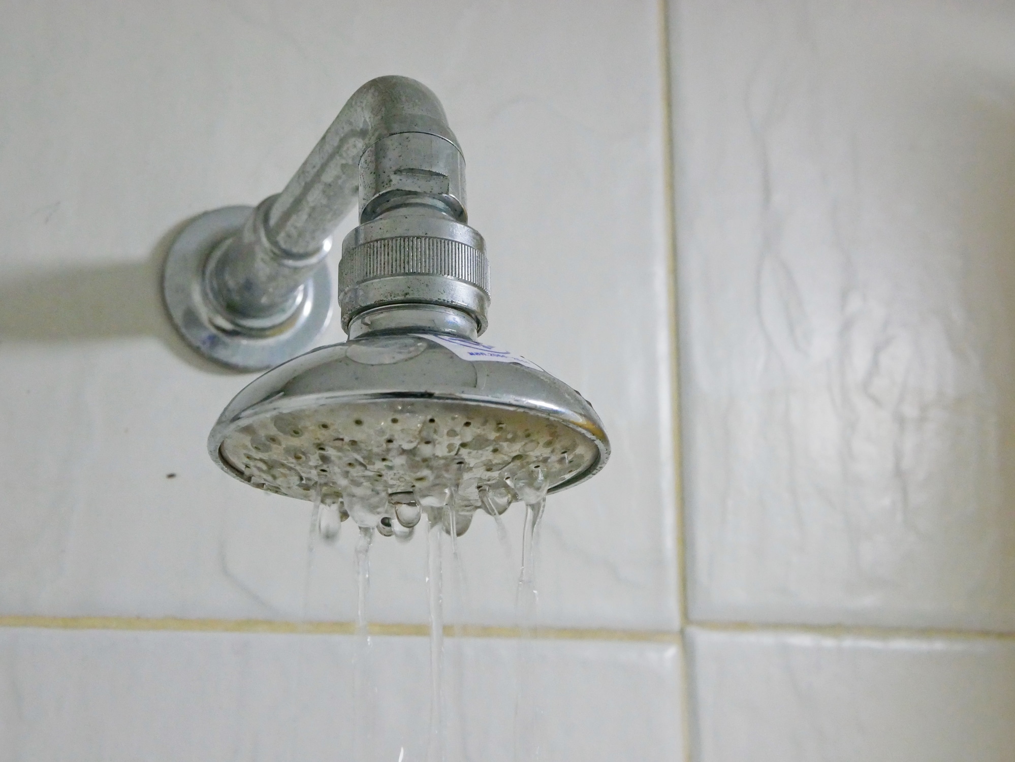 Low water pressure from the shower head.