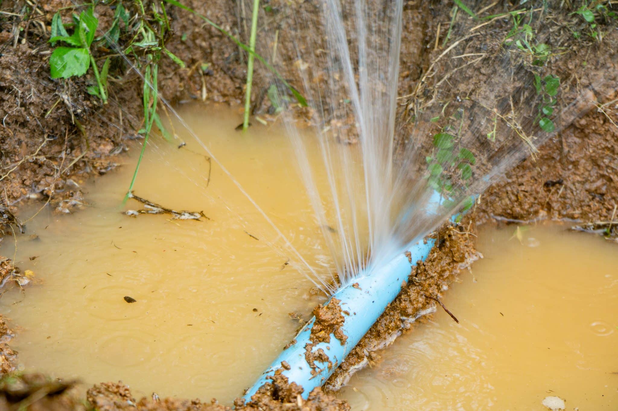 Sewage Line Maintenance Broken Pipeline.