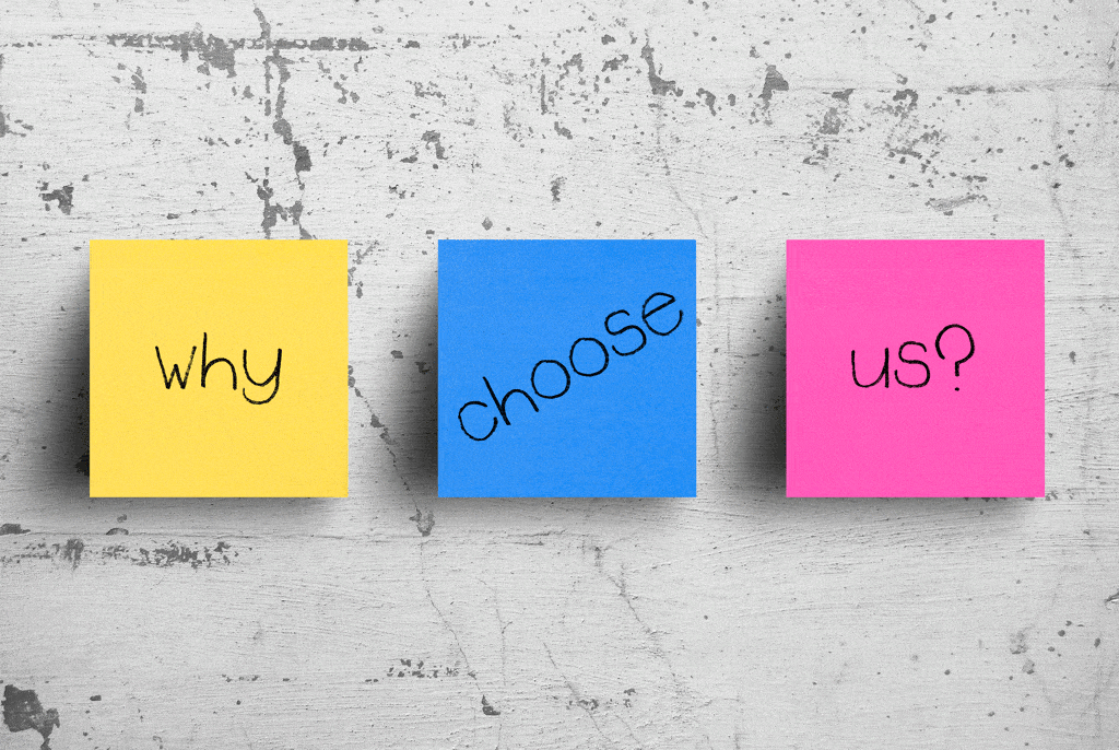 why choose us on 3 different sticky notes | drain cleaning service plano tx dallas tx