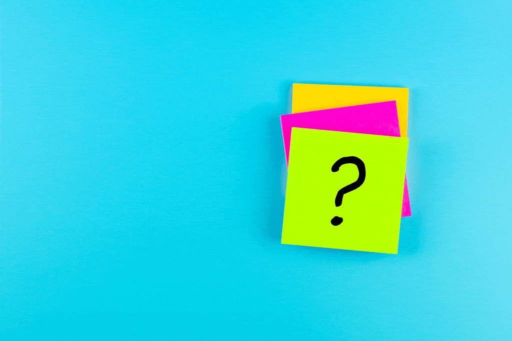 blue background with green sticky note with question mark on it plumbing fixture installation plano tx dallas tx frisco tx