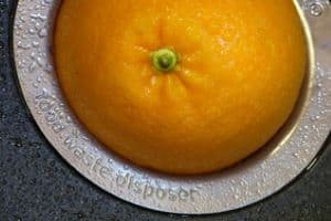 orange stuck in garbage disposal