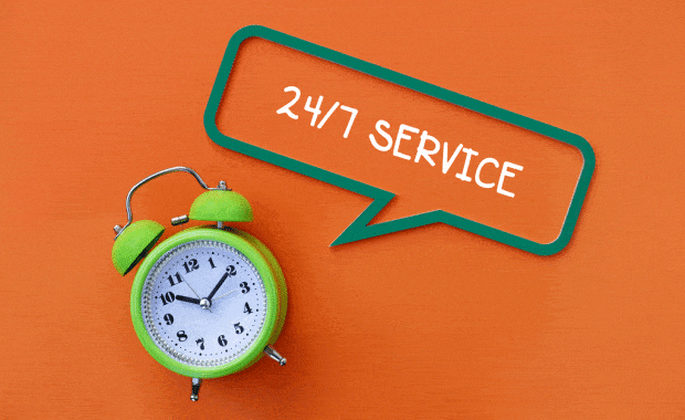 green alarm clock with 24 7 on it emergency plumbing services dallas tx frisco tx carrollton tx