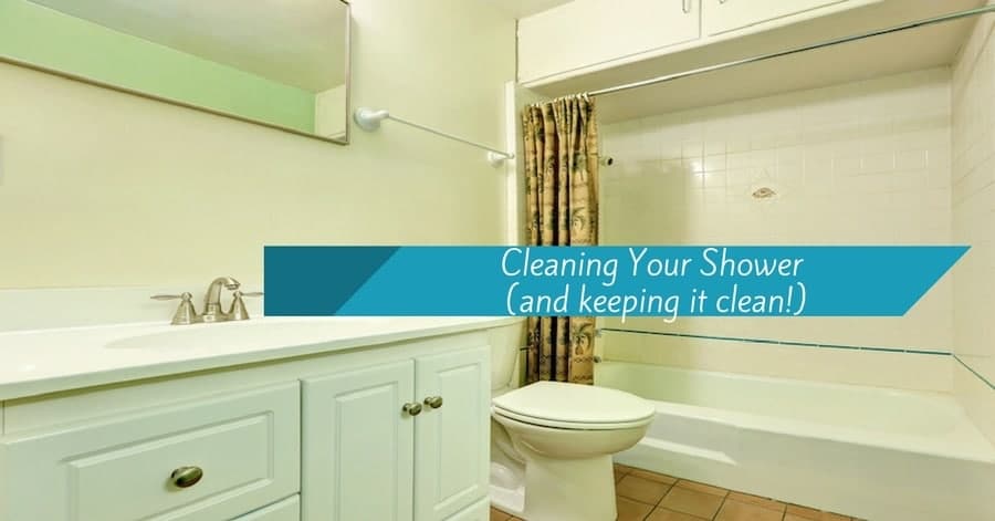 cleaning your shower and keeping it clean. Bathroom with shower.