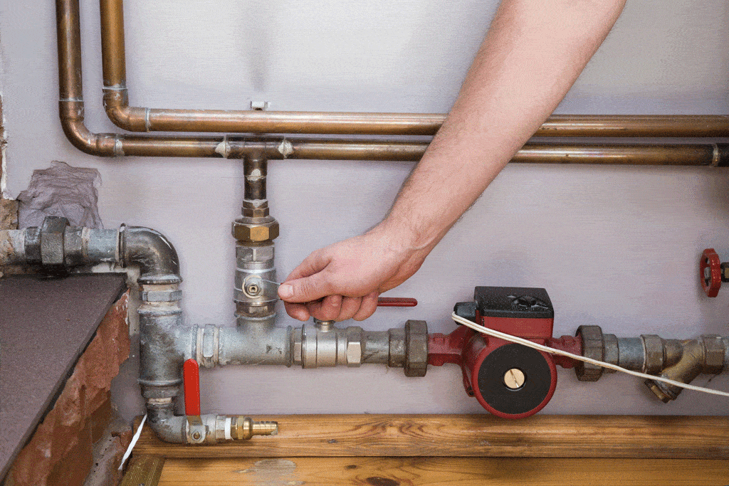 man hand tightening pipe | plumber dallas tx frisco tx carrollton tx