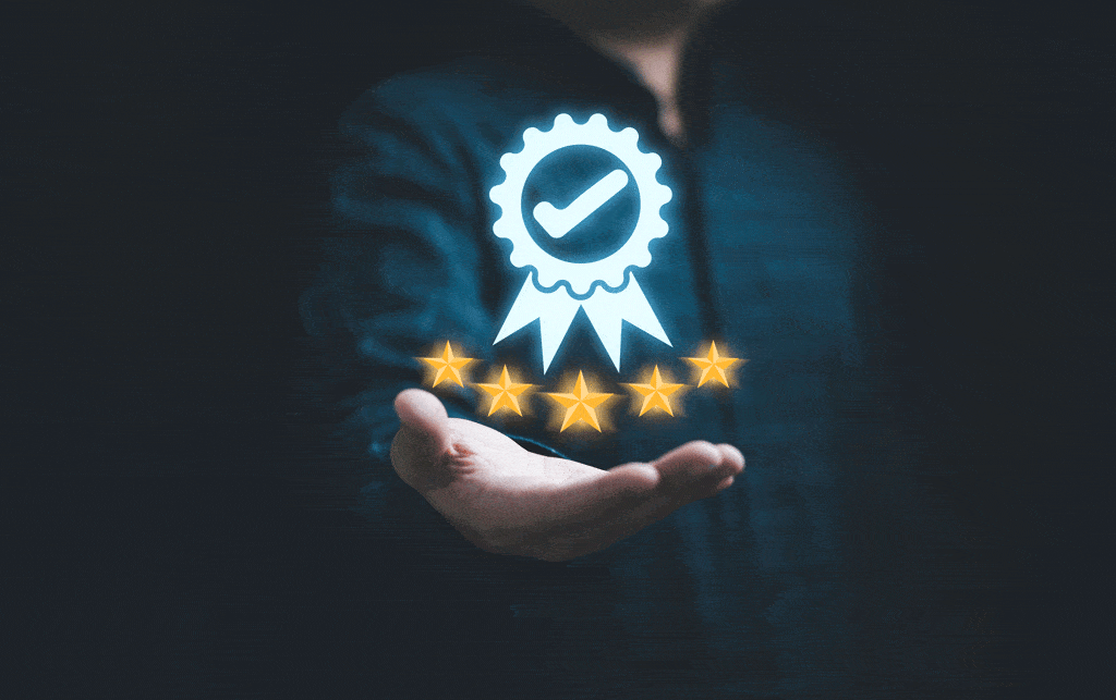 man holding quality symbol water heater installation service dallas tx frisco tx