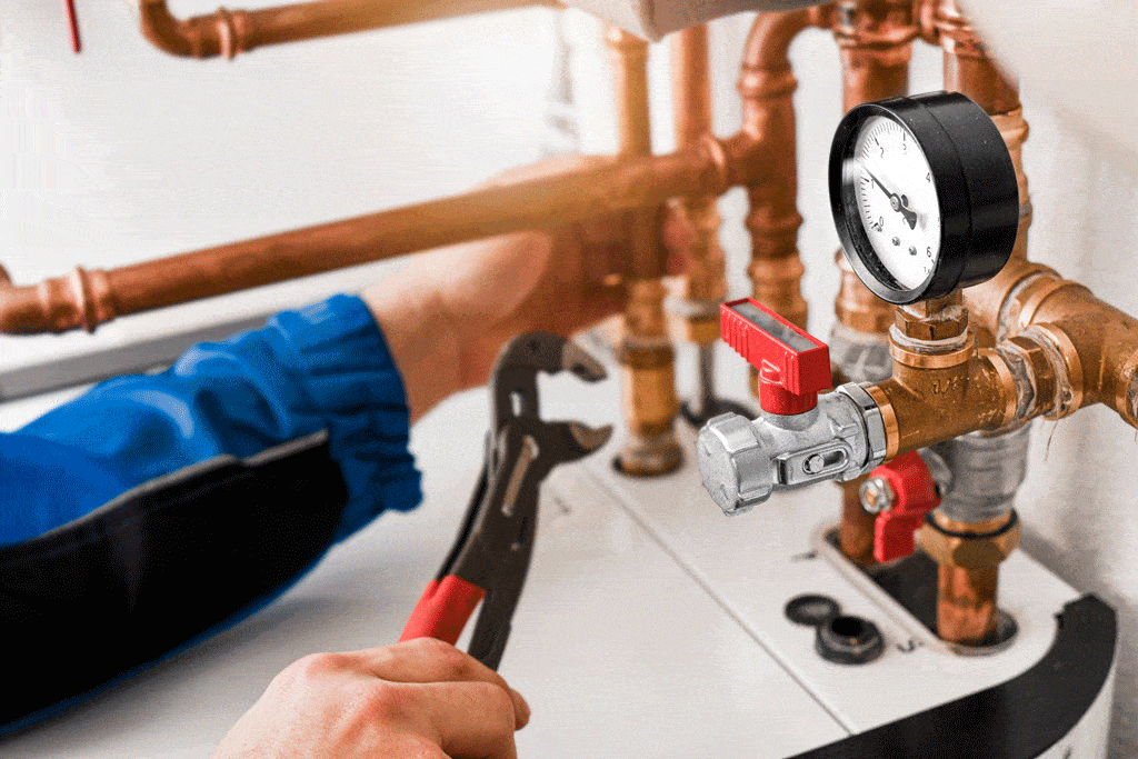 man using wrench to tighten pipes emergency plumber dallas tx plano tx