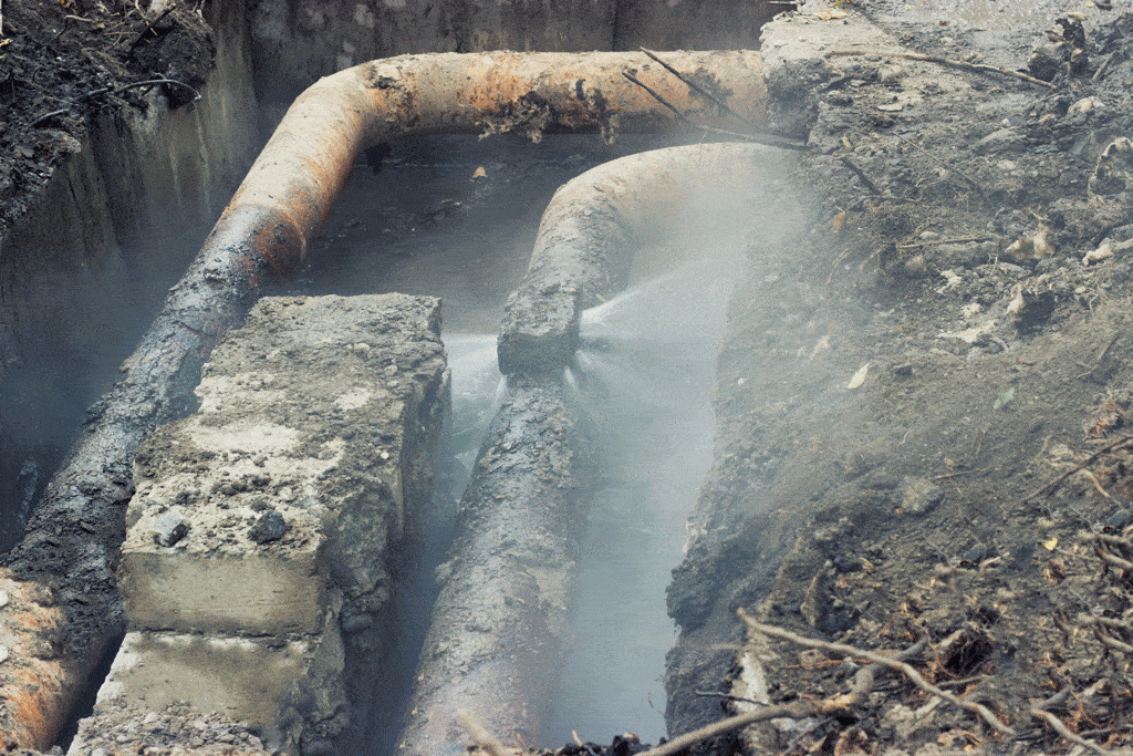 old pipes broken and spilling out water | emergency plumber dallas tx plano tx