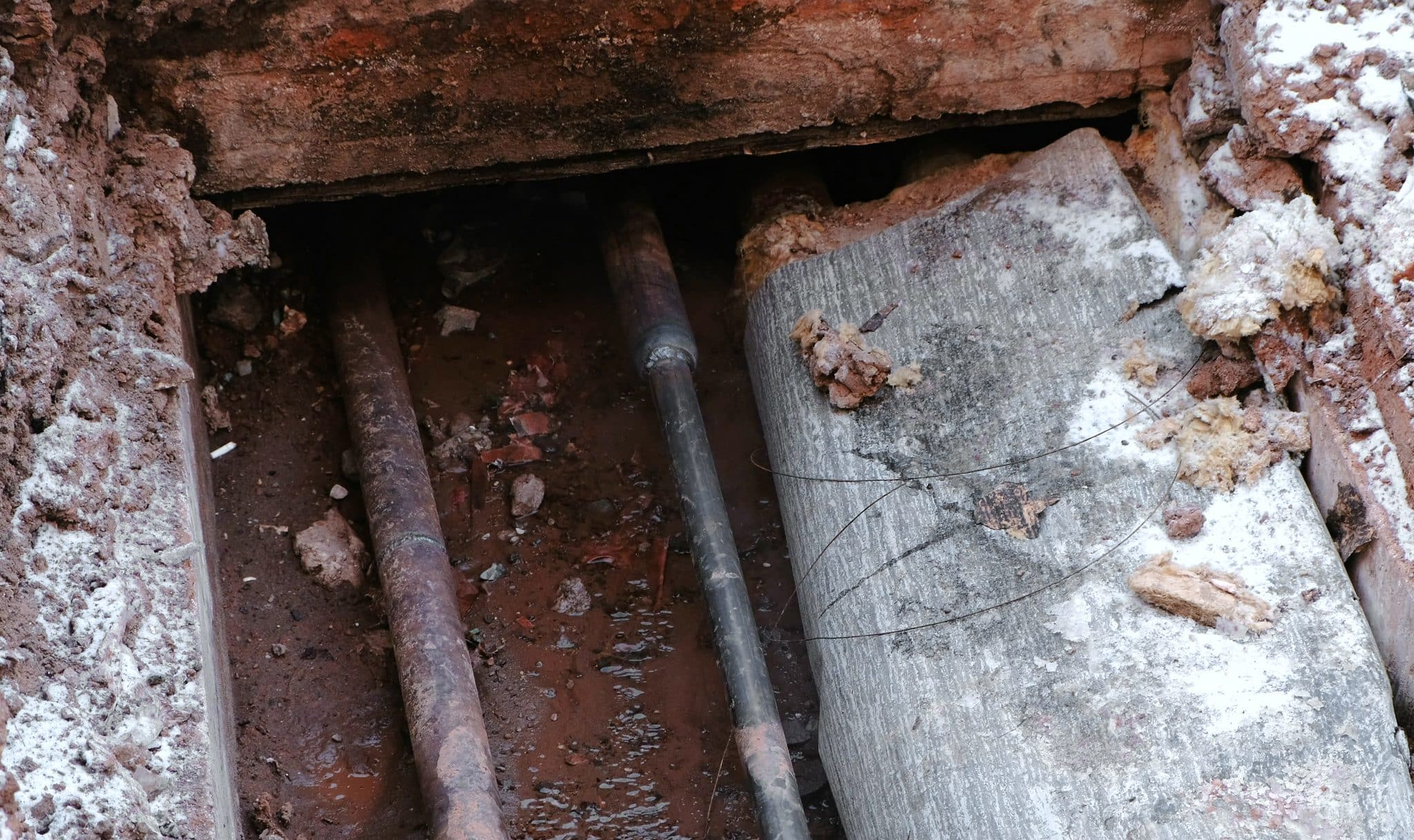 Slab leaks under floor